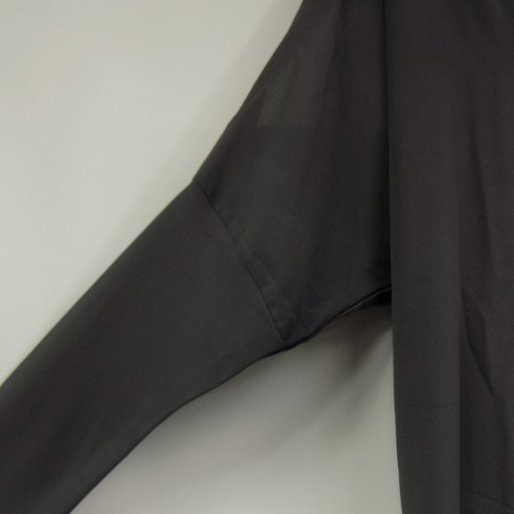 Juicy Couture Long Sleeve Criss Cross Back Open Shoulder Blouse Size XS - Picture 4 of 8